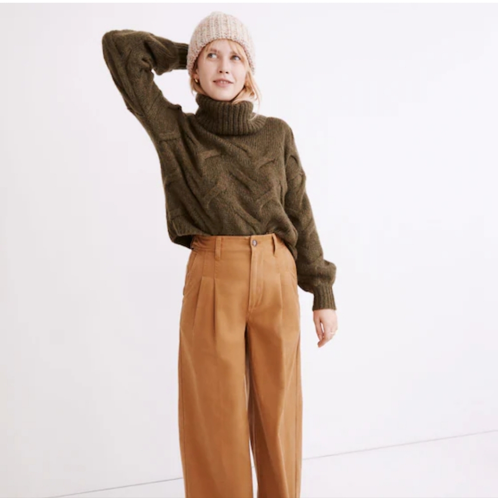 Madewell Forest Green Turtleneck Sweater